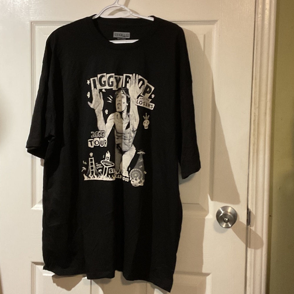 NWOT Iggy Pop 2023 Tour Black Graphic Tee